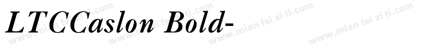 LTCCaslon Bold字体转换